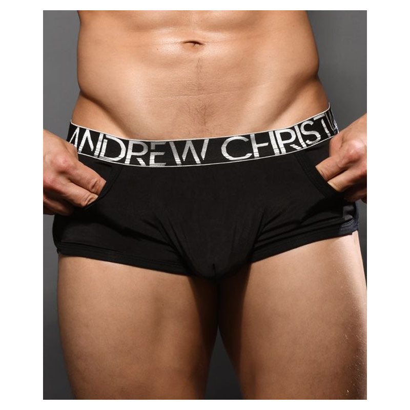 Andrew Christian 超柔软口袋平角内裤,几乎全裸