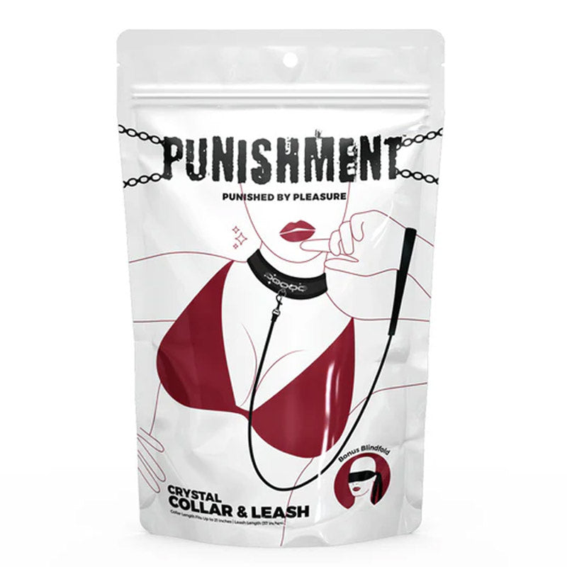 Punishment 系列 - 水晶细节项圈和牵引绳