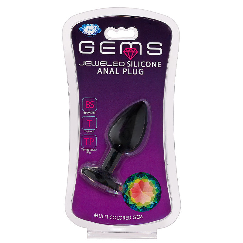 Cloud 9 Novelties Gems 黑色硅胶肛塞