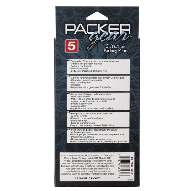 Packer Gear 5英寸阴茎填充