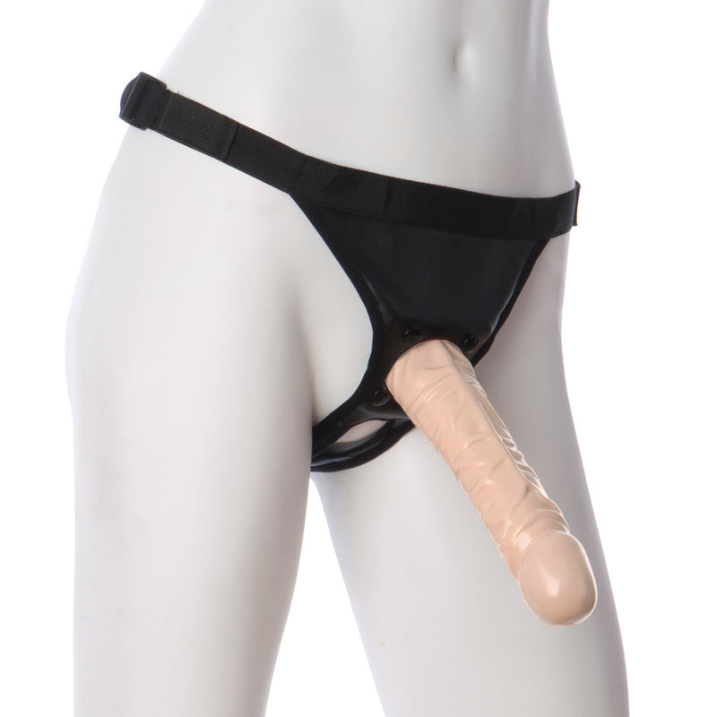 Vac-U-Lock 超强安全带,配 8 英寸逼真假阳具 - 非零售包装