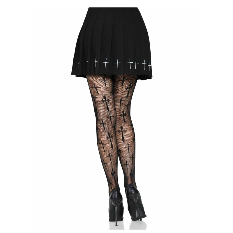 Leg Avenue - Worship Me Cross Net Tights