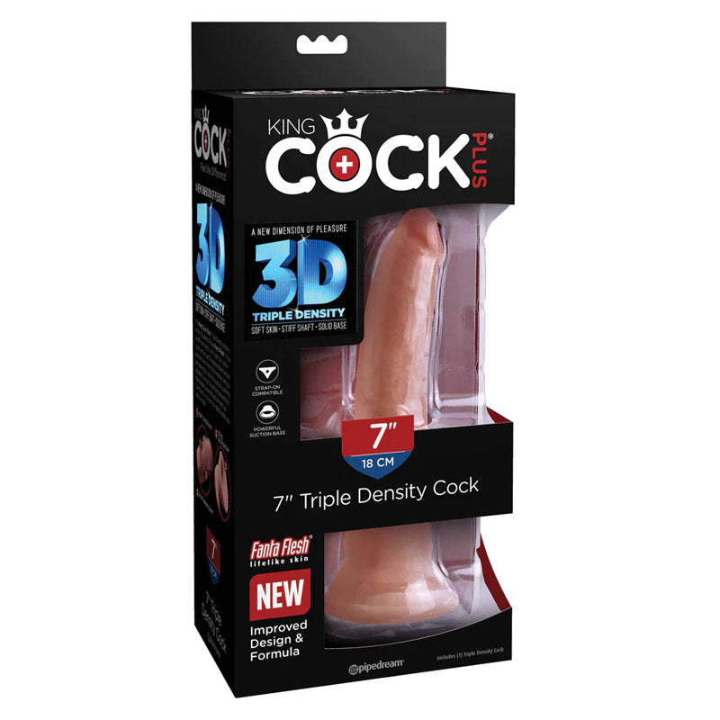 King Cock Plus 7英寸三重密度鸡巴
