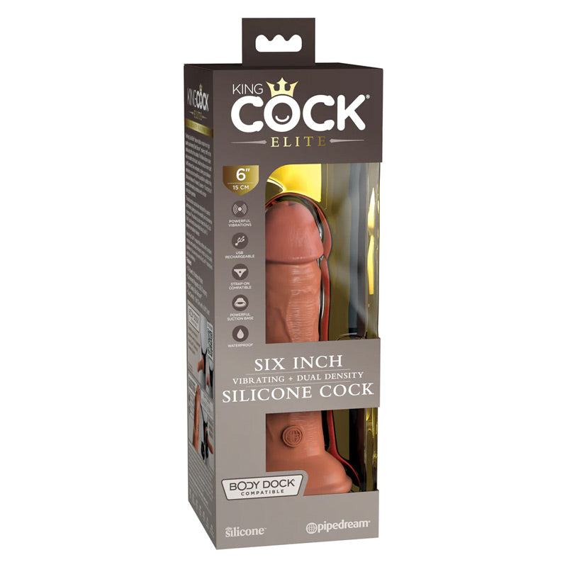 King Cock Elite 6英寸双密度振动确流悦享棒