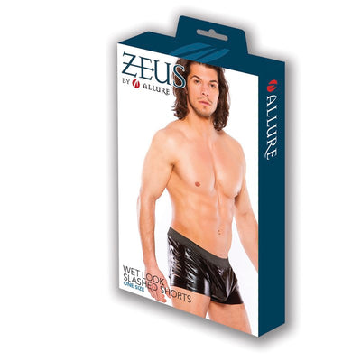 Zeus 湿润光泽开衩短裤
