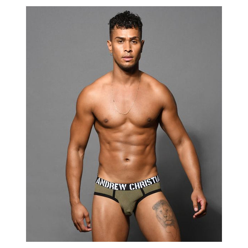Andrew Christian 军用网眼三角裤，几乎全裸