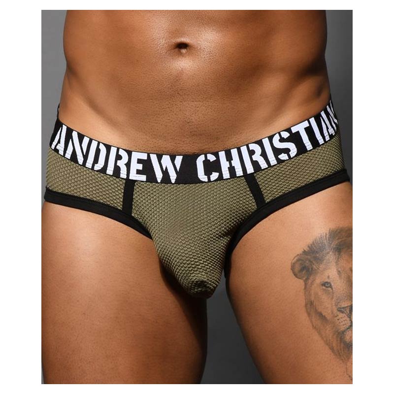 Andrew Christian 军用网眼三角裤，几乎全裸
