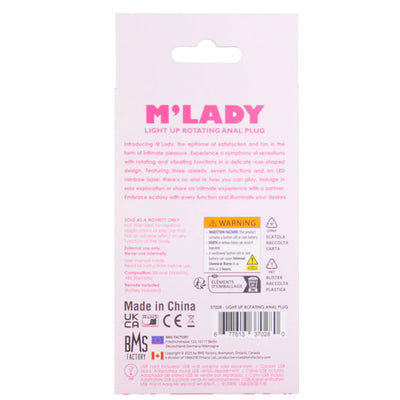 M'Lady 发光旋转肛塞