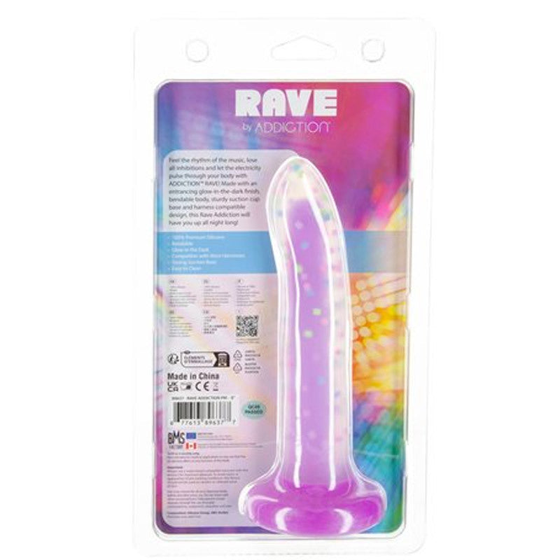 Rave Addiction 8 英寸紫色星空闪亮款仿真悦享名器