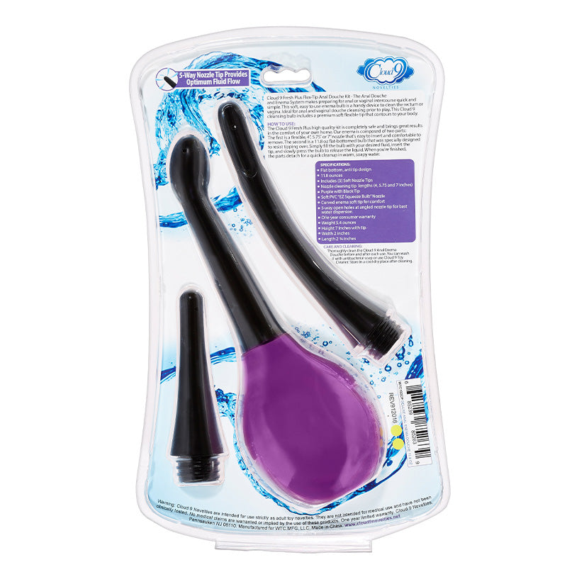 Cloud 9 Novelties 奢宠软头灌肠器，附赠 2 个灌肠头