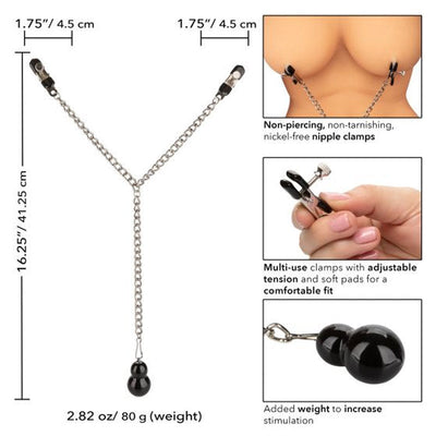 乳头游戏加重双层乳头夹