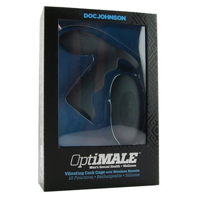 OptiMale 振动阴茎笼，带无线遥控，可充电硅胶材质
