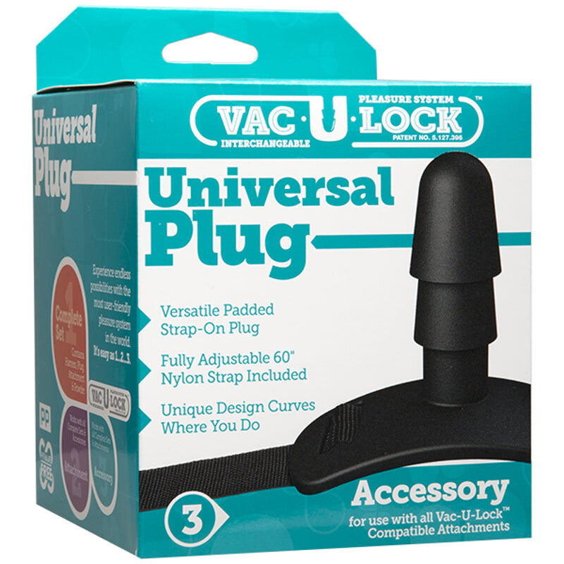 Vac-U-Lock黑色通用插头 - 非零售包装