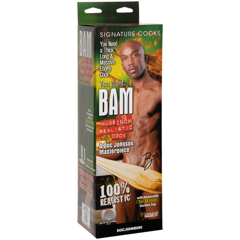 Vac-U-Lock BAM 逼真 13 英寸假阳具