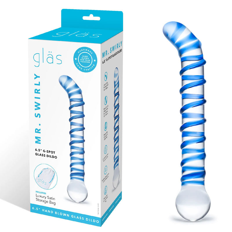 Mr. Swirly 6.5英寸G点玻璃假阳具