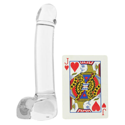 7英寸逼真弧形玻璃G点按摩棒