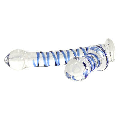双重插入玻璃螺旋形假阳具和肛塞套装