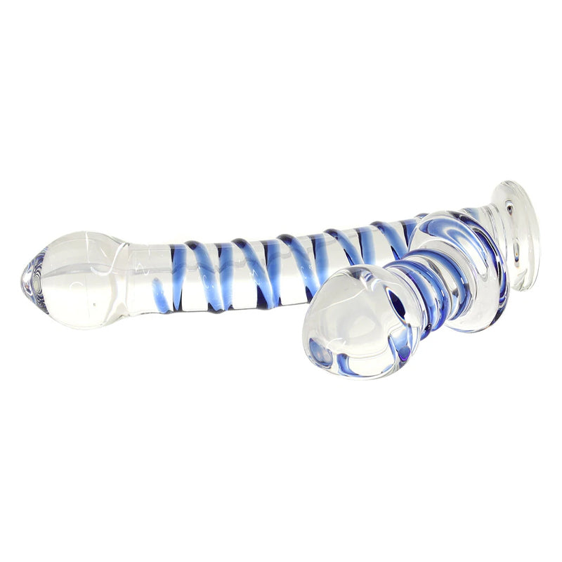 双重插入玻璃螺旋形假阳具和肛塞套装