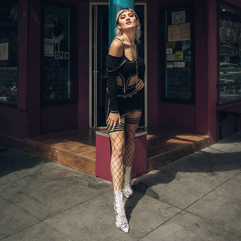 Kixies Michelle 大号钻石鱼网大腿袜