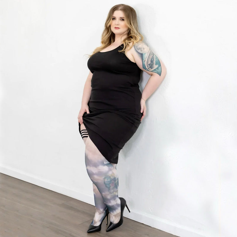 Kixies Mackenzie 黑褐色扎染紧身裤