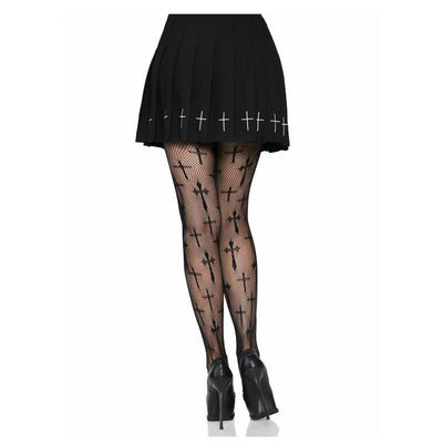 Leg Avenue - Worship Me Cross Net Tights