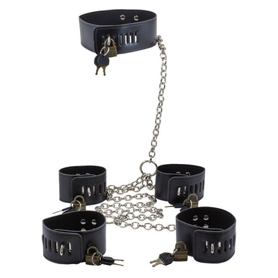 Chain Me 颈部、手铐和脚踝束缚带 - 密封铝箔袋包装