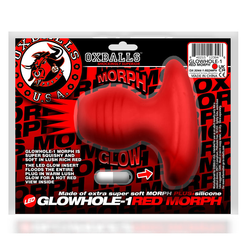Glowhole Morph 空心肛塞带 LED 灯插件