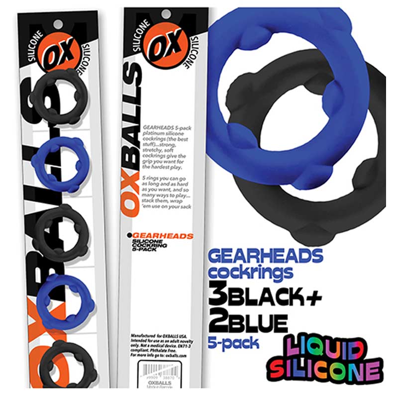 Oxballs Gearheads 5个装旋转戒指