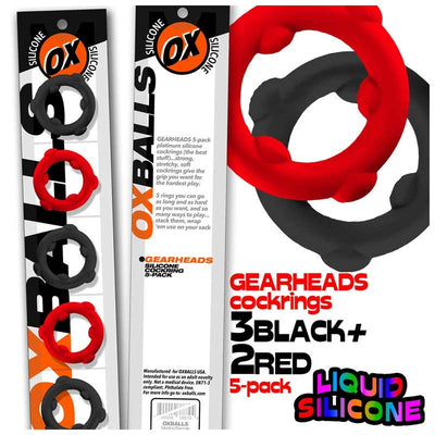 Oxballs Gearheads 5个装旋转戒指