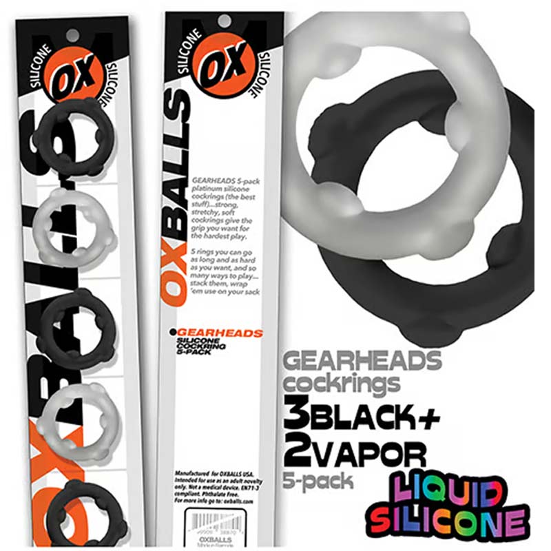 Oxballs Gearheads 5个装旋转戒指