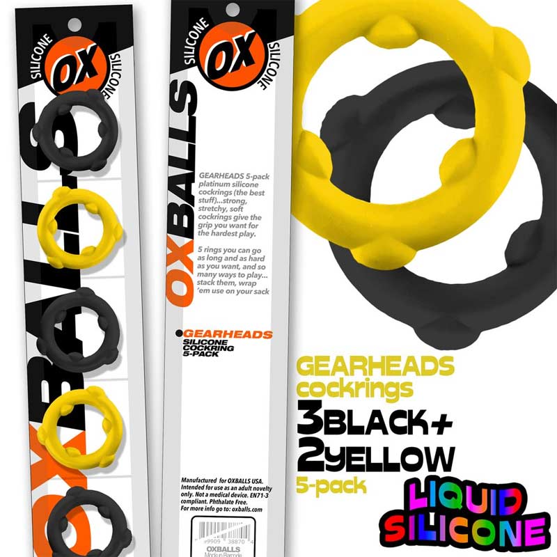 Oxballs Gearheads 5个装旋转戒指