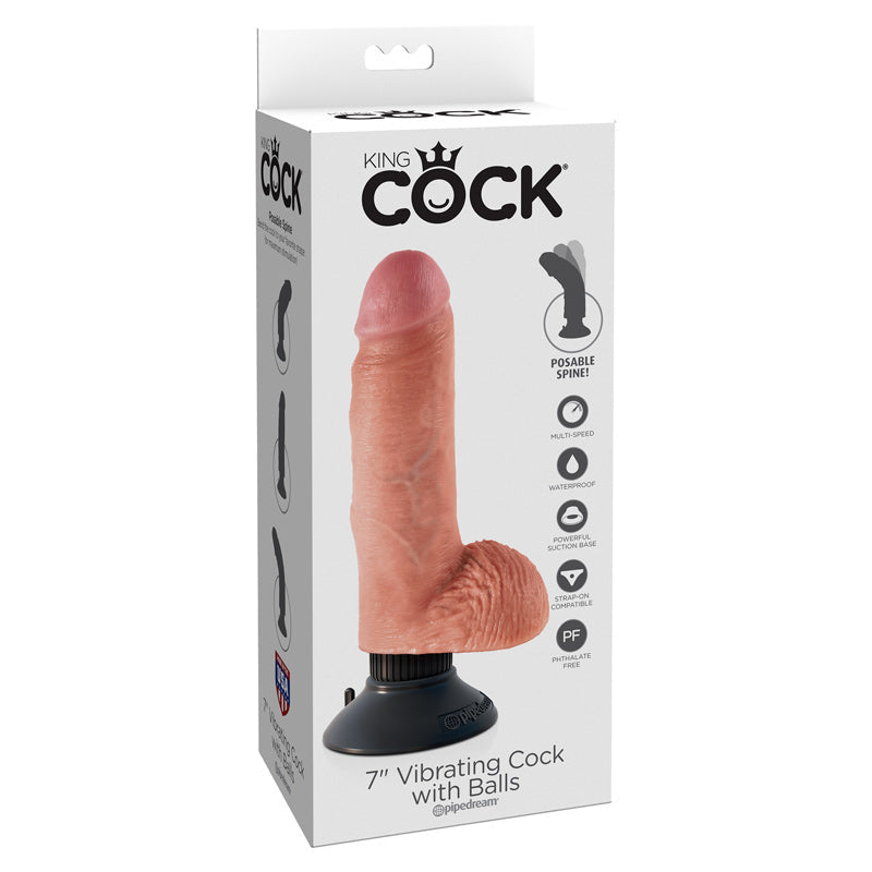Pipedream King Cock 7英寸带球振动悦享棒