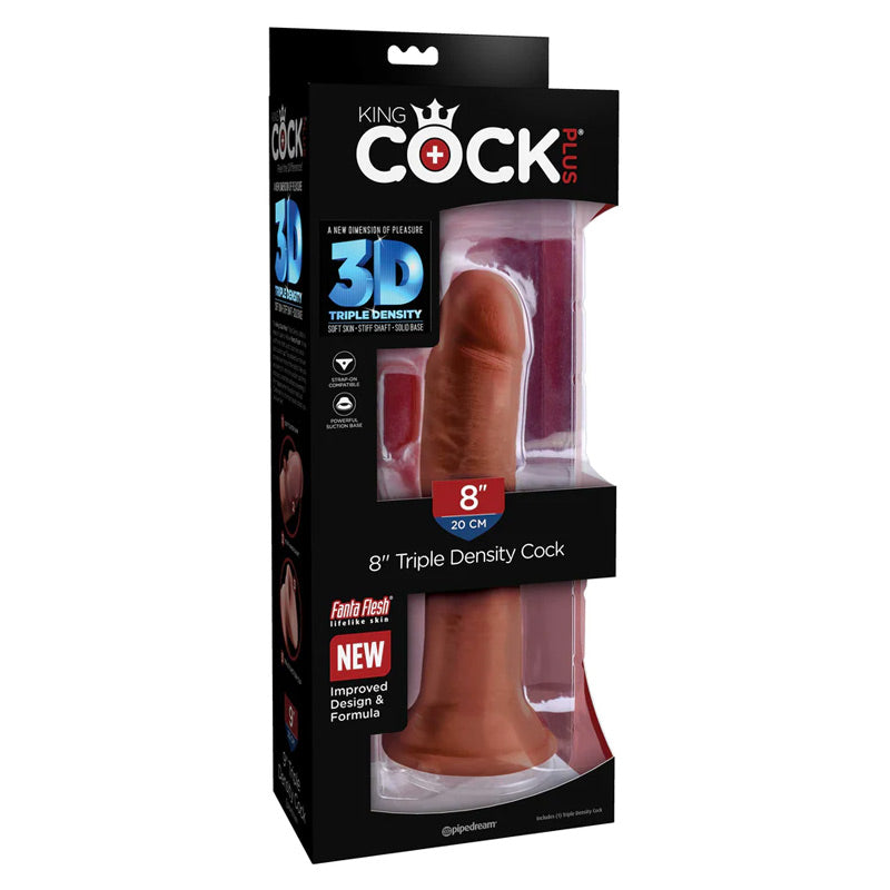 King Cock Plus 8英寸三重密度鸡巴
