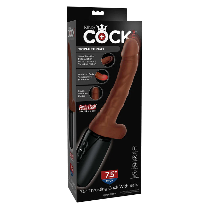King Cock Plus 7.5英寸带球插入式悦享棒