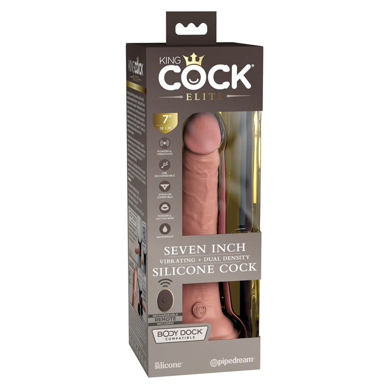 King Cock Elite 7英寸双密度振动确流悦享棒