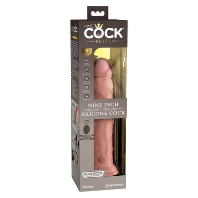 King Cock Elite 双密度振动硅胶鸡巴