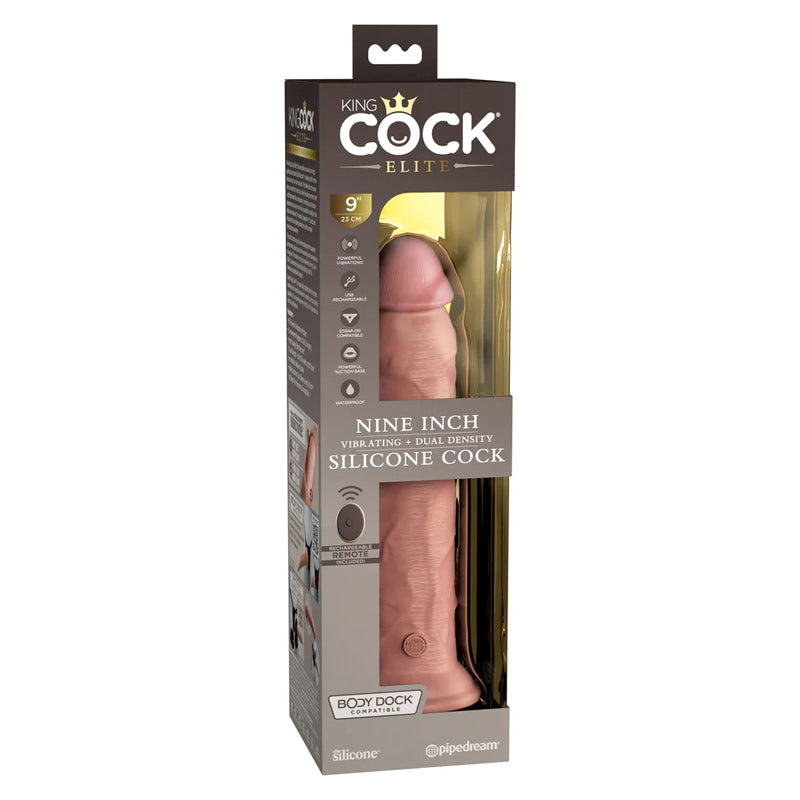 King Cock Elite 双密度振动硅胶鸡巴
