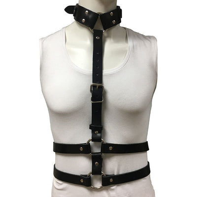 Rouge Garments 皮革女式紧身胸衣，带颈圈