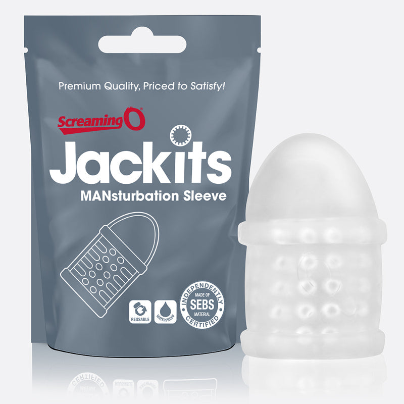 Jackits 男士自慰套，装在糖果碗里 - 透明
