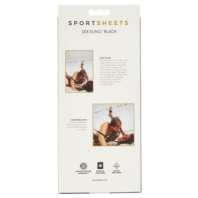 SportSheet 性爱吊带 - 黑色氯丁橡胶
