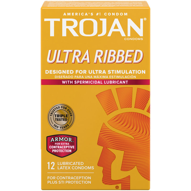 Trojan Ultra 螺纹杀精装甲避孕套
