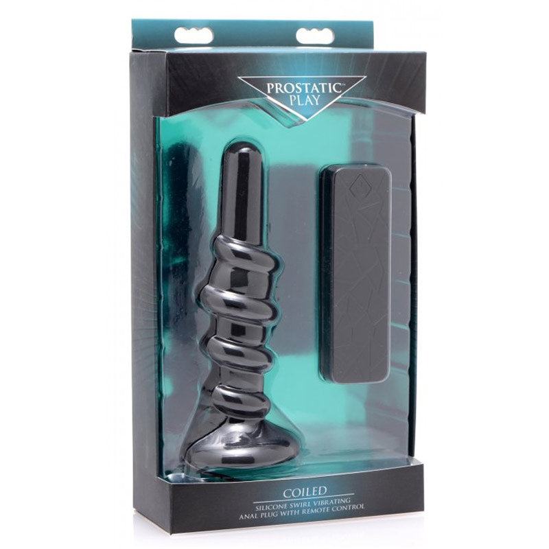 带控制器的螺旋振动肛塞
