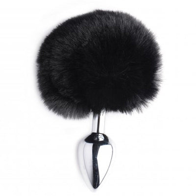 Onyx 兔尾肛塞，黑色