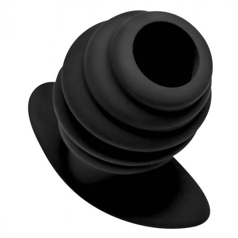 硅胶罗纹空心肛塞 - 大号