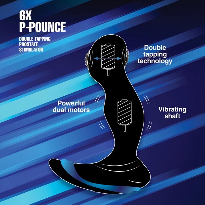 6X P-POUNCE 双重刺激前列腺按摩器