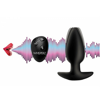 Whipserz 声控 10 倍震动肛塞，带遥控器