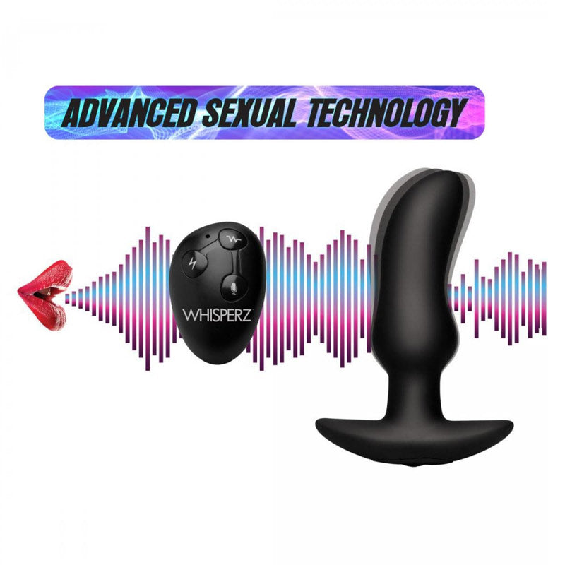 Whipserz 声控 10 倍震动前列腺按摩器，带遥控器