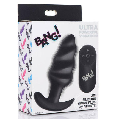 Bang 21X 震动硅胶螺旋肛塞带遥控器
