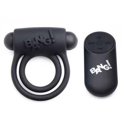 Bang硅胶阴茎环和子弹头按摩棒，带遥控器