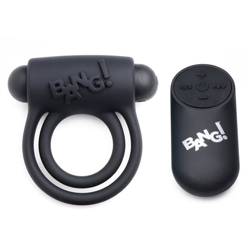 Bang硅胶阴茎环和子弹头按摩棒，带遥控器